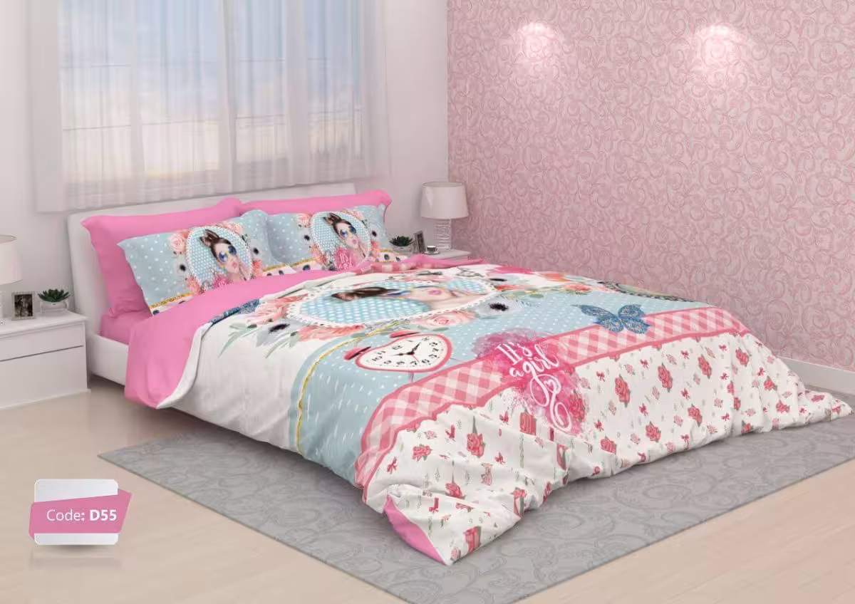 روتختی دو نفره طرح دختر برند ترکسان کد D55