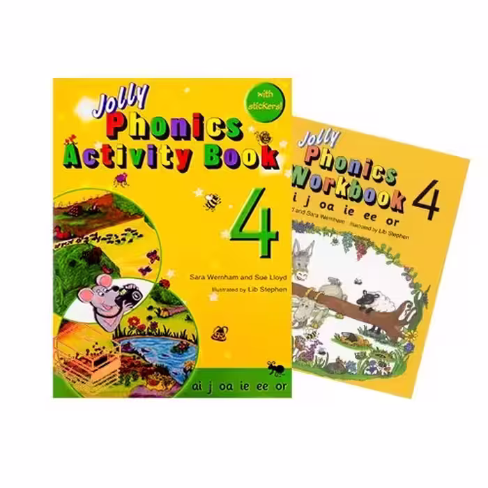 کتاب جولی فونیکس چهار اکتیویتی بوک و ورک بوک Jolly Phonics Activity Book 4   Work book