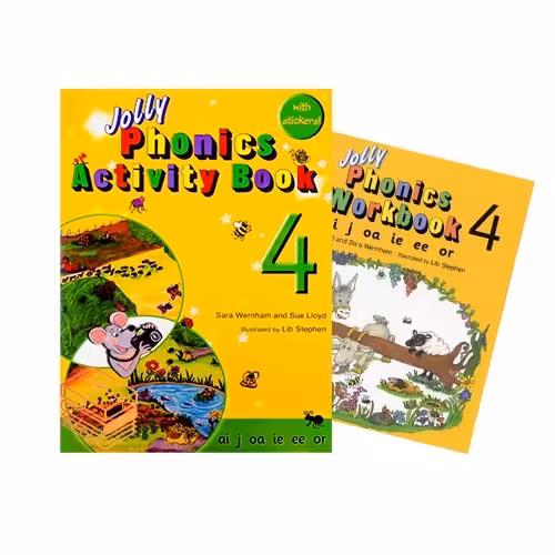 کتاب جولی فونیکس چهار اکتیویتی بوک و ورک بوک Jolly Phonics Activity Book 4 Work book