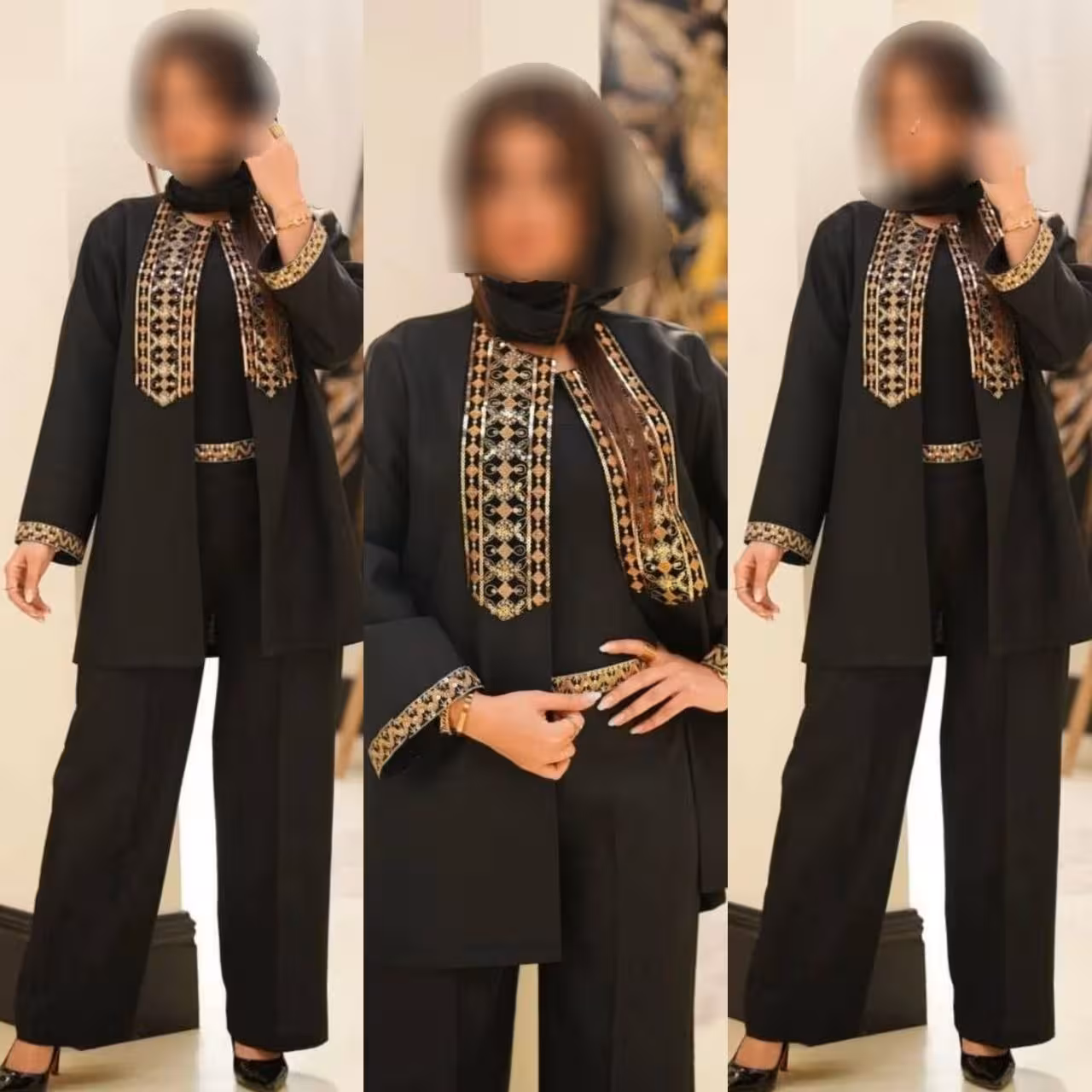 مانتو شلوار مدل ژاکلین جنس پرشیا مکانیک خوش ایست فری سایز
