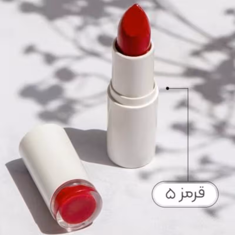 رژلب جامد رژجامد رژطبیعی رنگ قرمز کد5 رژ لب