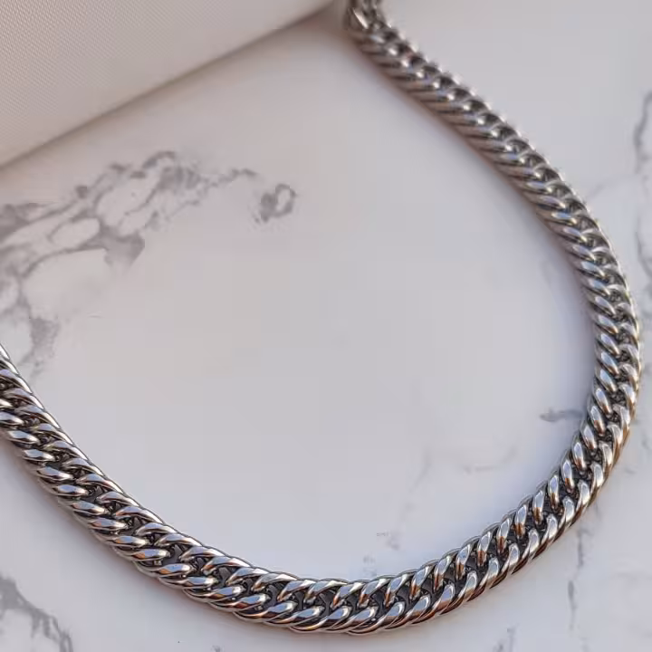 زنجیر استیل مردانه 6 میل 55 سانتی