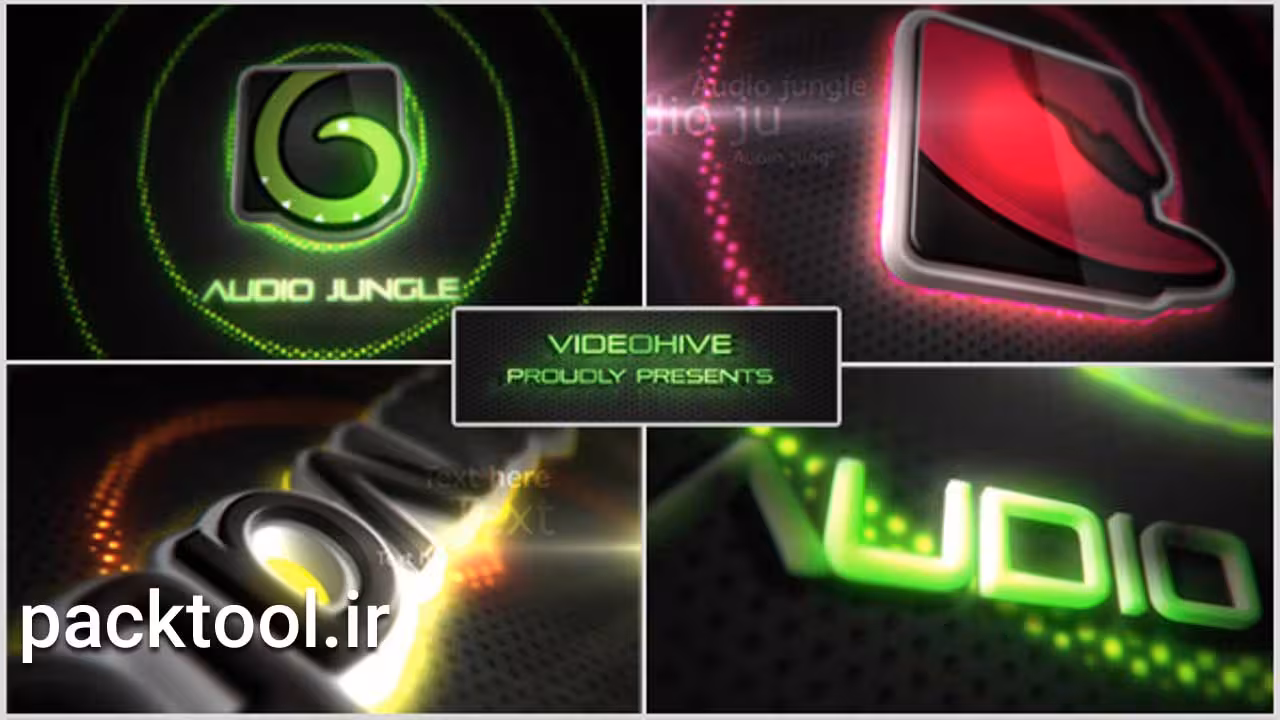 دانلود پروژه آماده افتر افکت لوگو موشن نئون Neon Lights Logo Reveal - پک تول