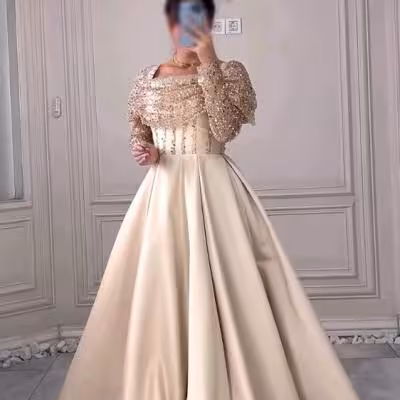 پیراهن مهمانی زنانه ساتن و جسیمکو مدل مجلسی بیتا