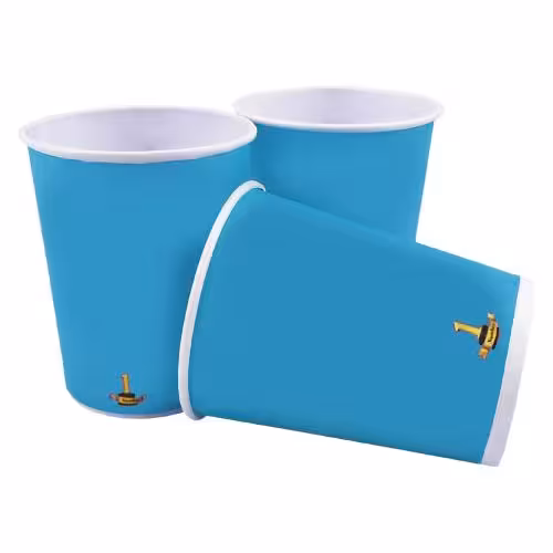 لیوان کاغذی آبی