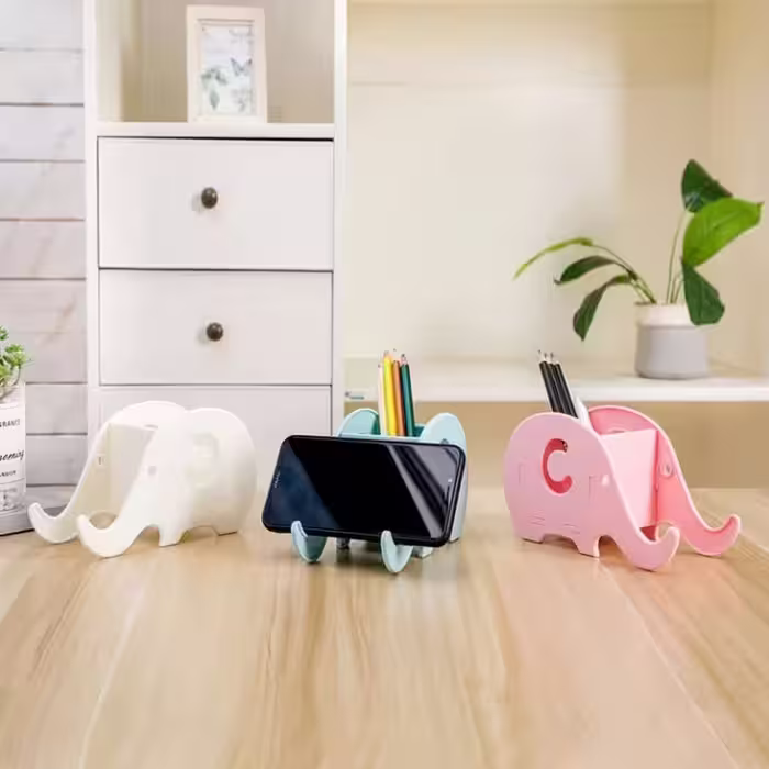 جاقلمی و استند موبایل رومیزی طرح فیل