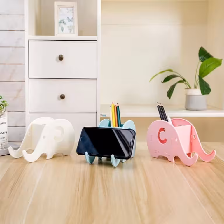 جاقلمی و استند موبایل رومیزی طرح فیل