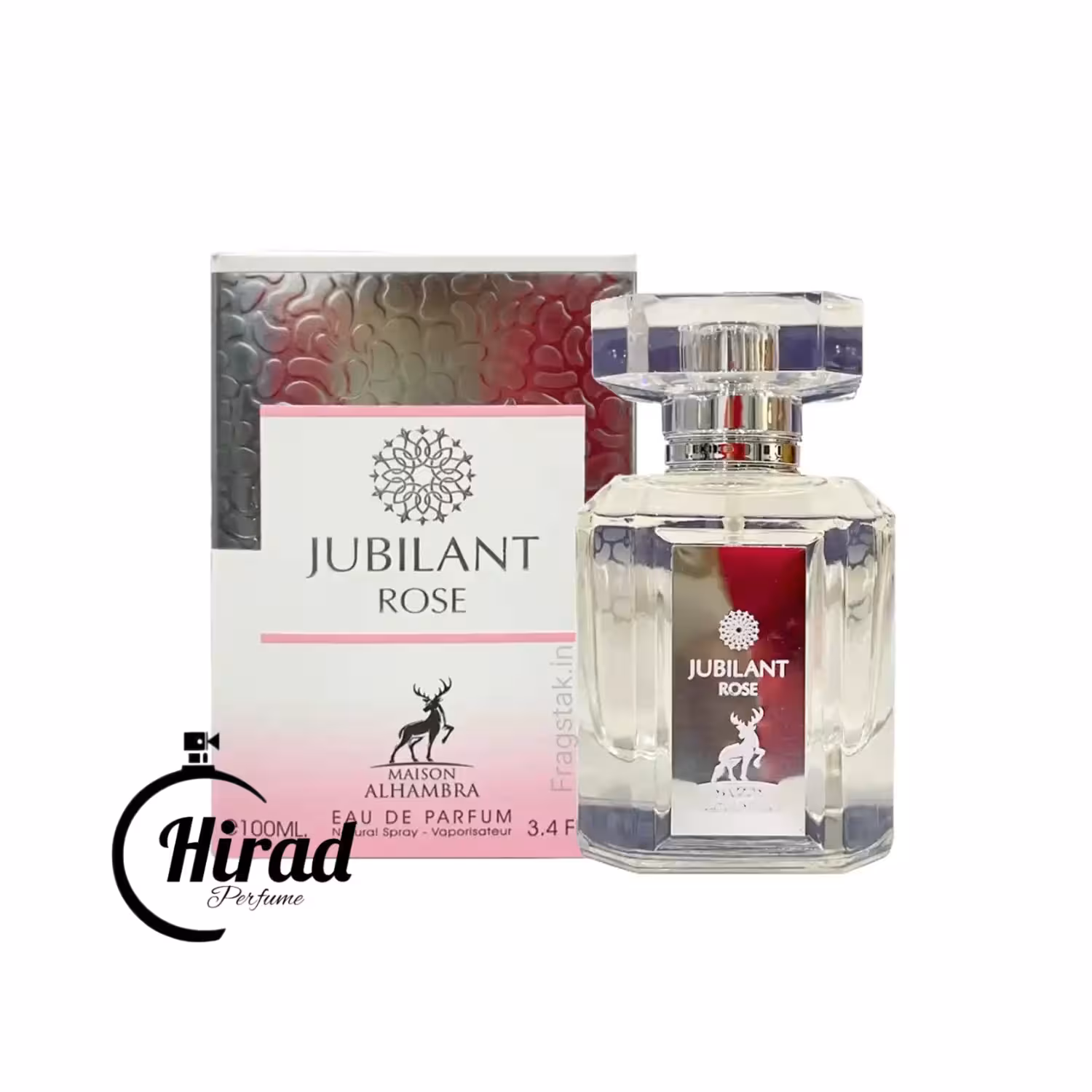 خرید عطر ادکلن جوبیلانت رز الحمبرا رایحه ورساچه برایت کریستال صورتی - هیراد پرفیوم
