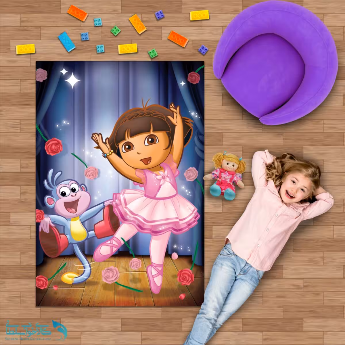 فرشینه اتاق کودک طرح Dora کد A407