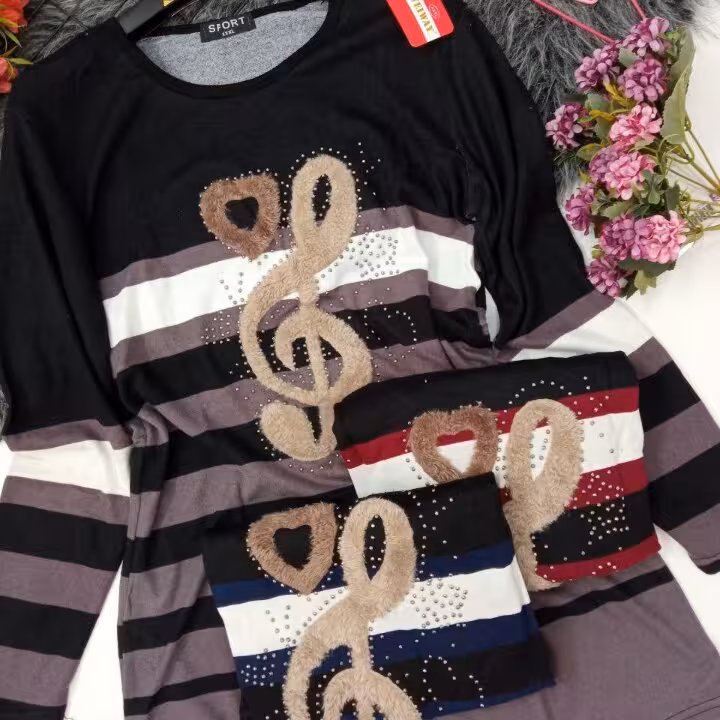 بلوز پنبه ای طرح برجسته