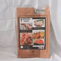 تخته گوشت چوبی کلاسیک با دسته فلزی استیل بزرگ