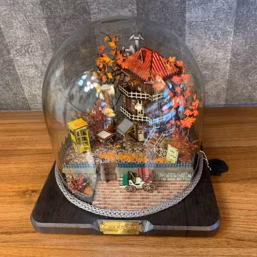 حباب جهار فصل کافه خاطره  سایز بزرگ مدل پاییز