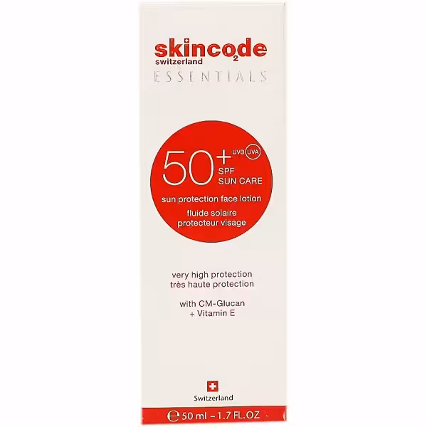 لوسیون ضدآفتاب صورت اسکین کد SPF 50 مناسب انواع پوست حجم 50 میلی لیتر