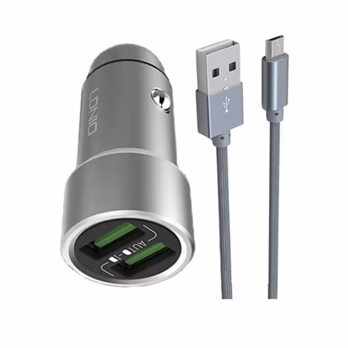 شارژر فندکی الدینیو مدل Ldnio C302 به همراه کابل MicroUSB