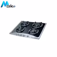 گاز رومیزی اخوان کد G33 چهار شعله شیشه مشکی استیل