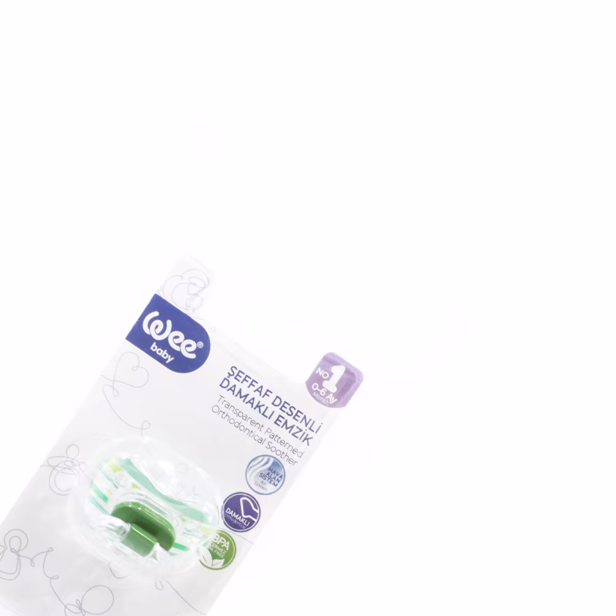 پستانک ارتودنسی شفاف سایز2 وی