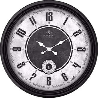 ساعت دیواری شوبرت مدل بلو مشکی کد 6439