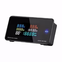 پاورمتر تک فاز 100A با نمایشگر رنگی مدل KWS-AC300 (دارای CT)