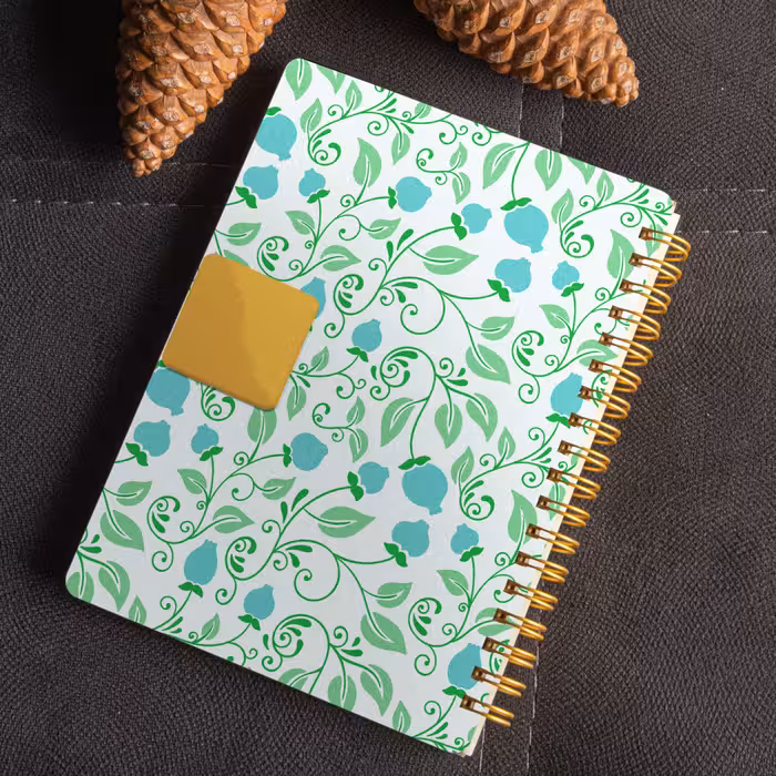 دفتر یادداشت طرح گل و برگ