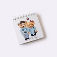 دفترچه مربع خط دار خرس کاپل کیچ بوک (KITSCH BOOK)
