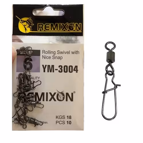 هرزگرد ماهیگیری رمیکسون REMIXON Rolling swivel with Coastlock snap