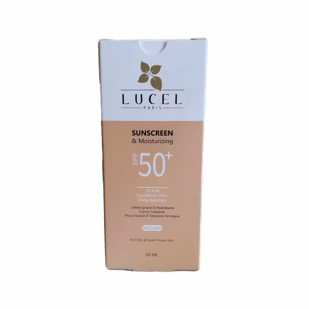 کرم ضد آفتاب و مرطوب کننده SPF50 پوست چرب و مختلط لوسل 50 میلی لیتر | Lucel Sunscreen And Moisturizing SPF50 For Oily Skin