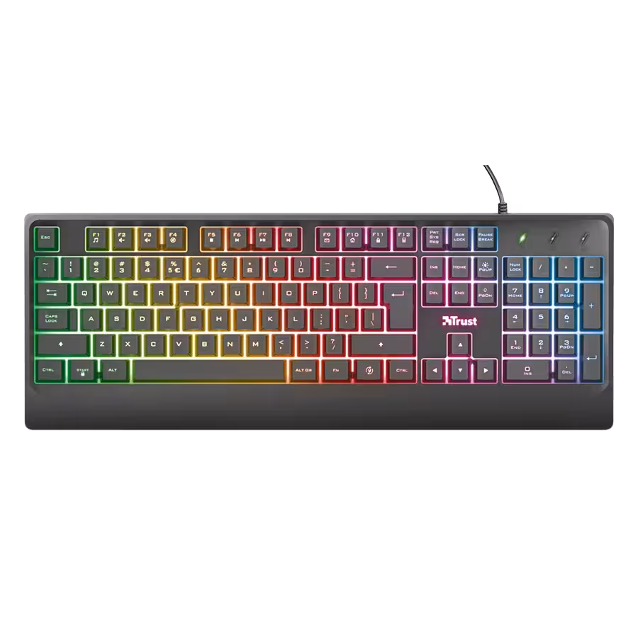 کیبورد گیمینگ تراست Trust Ziva Gaming LED | فروشگاه گیمینگ تکاف