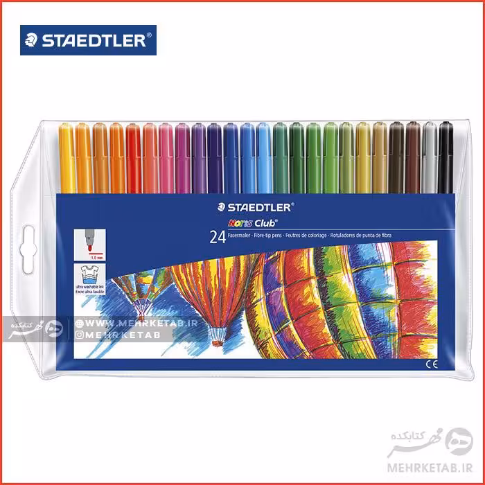 ماژیک 24 رنگ استدلر سری نوریس Staedtler Noris Club Fibre-tip Pens 24c