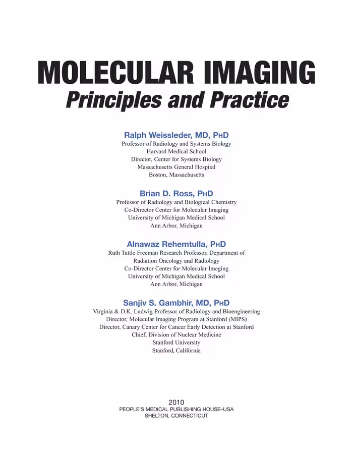 خرید و دانلود نسخه کامل کتاب Molecular Imaging: Principles and Practice