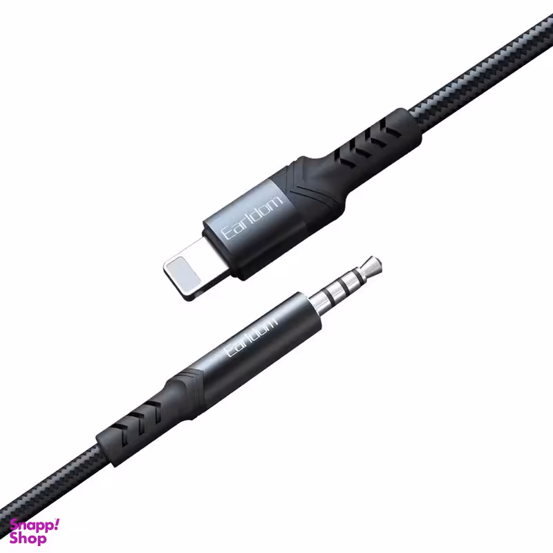 کابل تبدیل AUX به لایتنینگ ارلدام مدل ET-AUX39 کنفی طول 1 متر