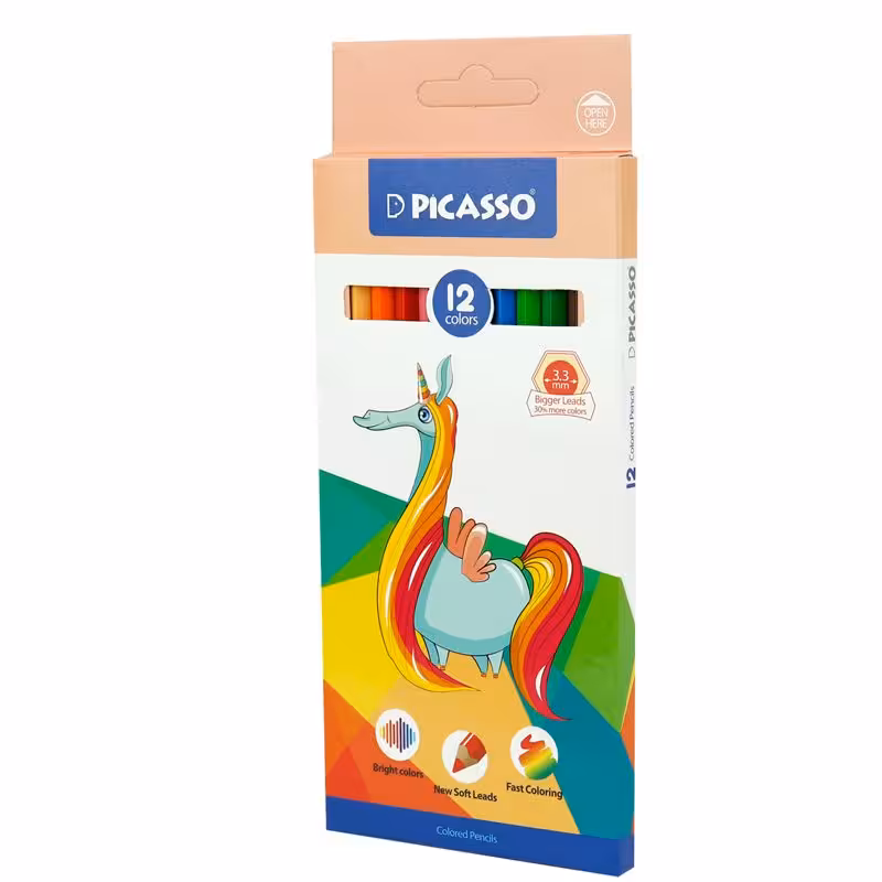 مداد رنگی 12 رنگ پیکاسو Picasso PC18J2719
