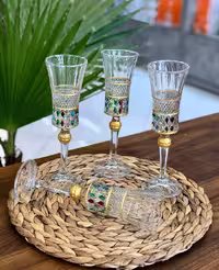 گیلاس پایه بلند رنگی وارداتی