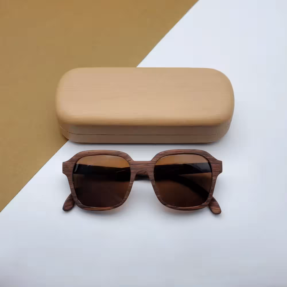 عینک چوبی دست‌ساز میدو مدل O045