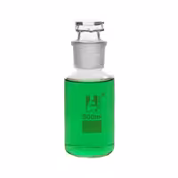 بطري شيشه مايعي شفاف با درب پلاستيكي 1000ml Eisco