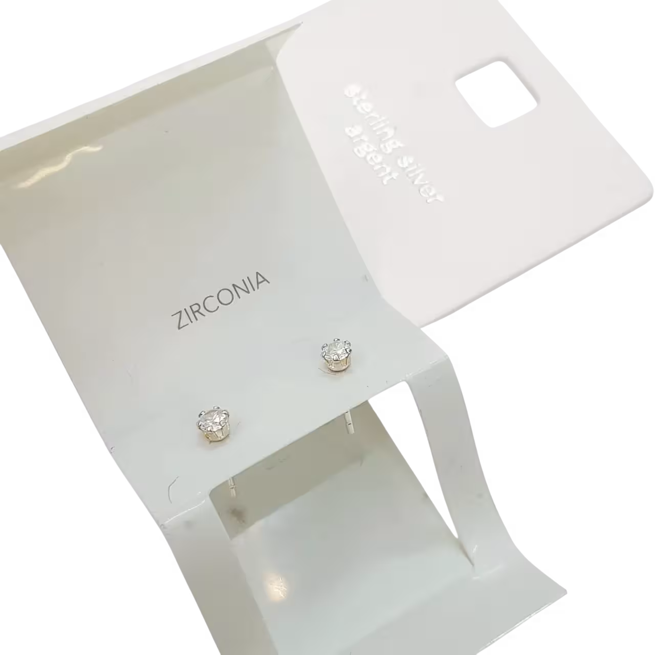 گوشواره گلگوش نقره استرلینگ عیار 925 نگین زیرکنیا