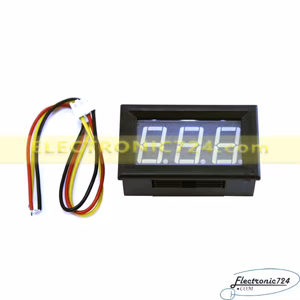 ولت متر 0.56 اینچی قابدار قرمز سه سیم 100V