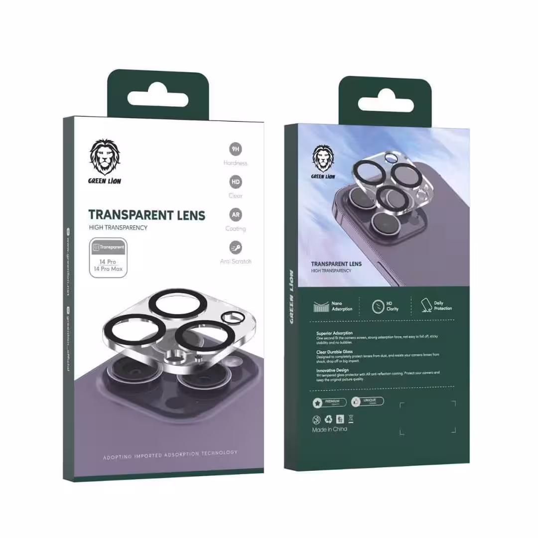 محافظ لنز دوربین شفاف گرینGreen camera lenz transparent 14pro/14promax