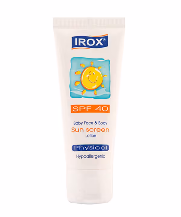 لوسیون ضدافتاب صورت وبدن spf40 کودک ایروکس