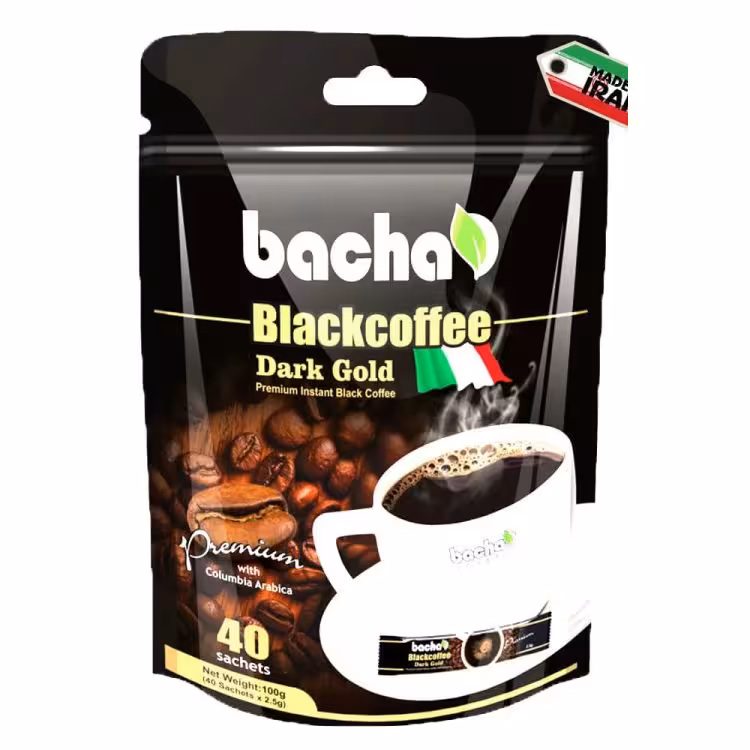 قهوه آماده باچاد بلک کافی دارک گلد 40 عددی