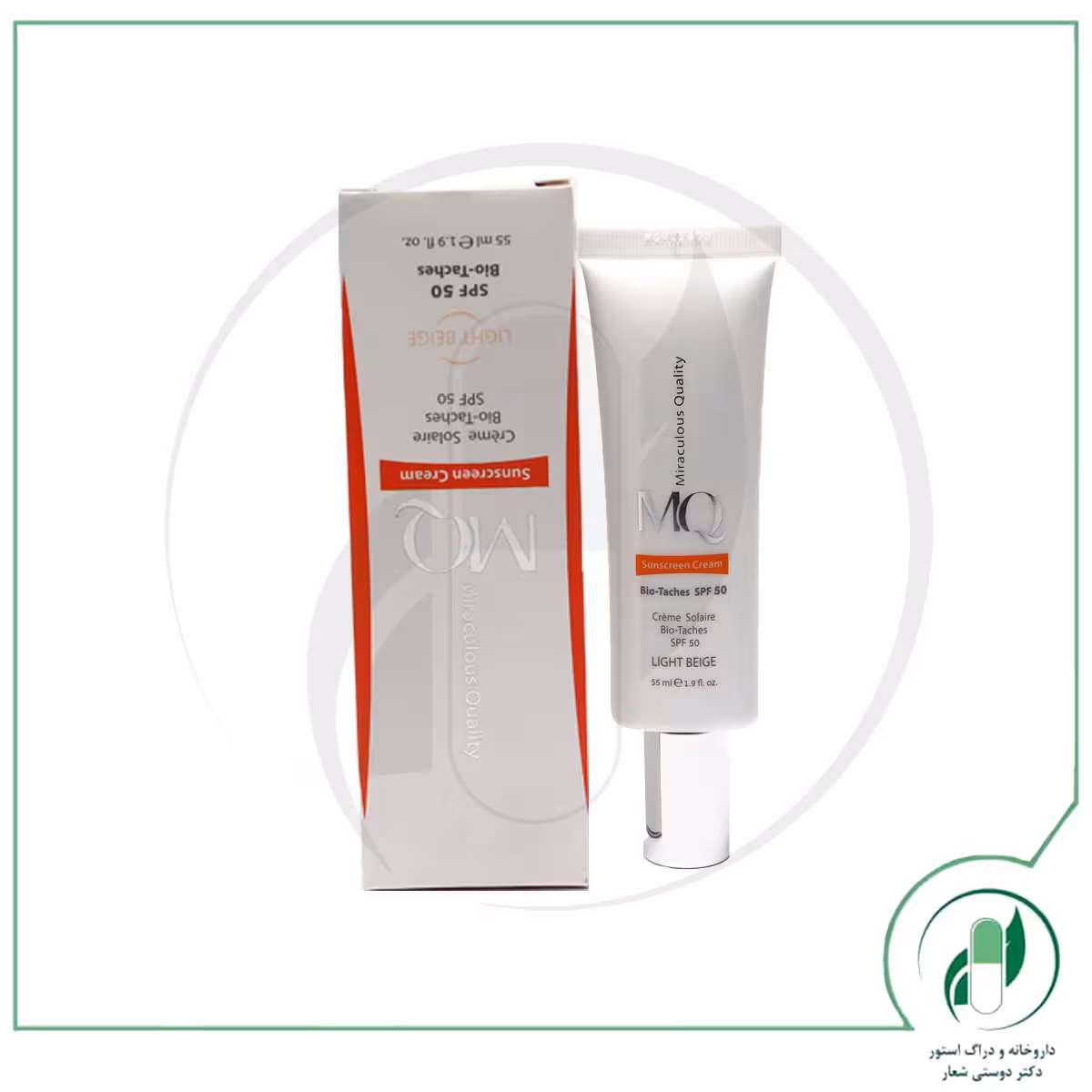 کرم ضد آفتاب بایوتچ SPF50 ( بی رنگ ) ام کیو – MQ
