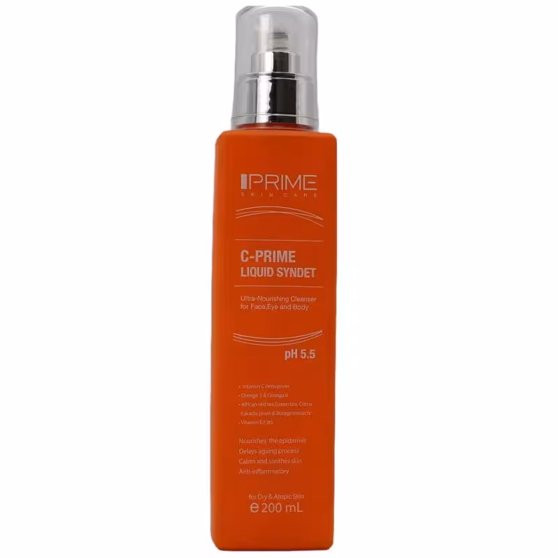 پن مایع ویتامین سی پرایم 200 میلی_vitamin C Prime Liquid Syndet prime