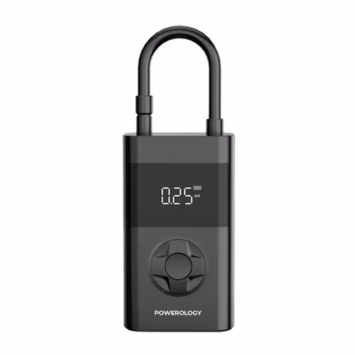 پمپ باد و پاوربانک پاورولوژی Powerology Air Compressor Power Bank PPBCHA55BK