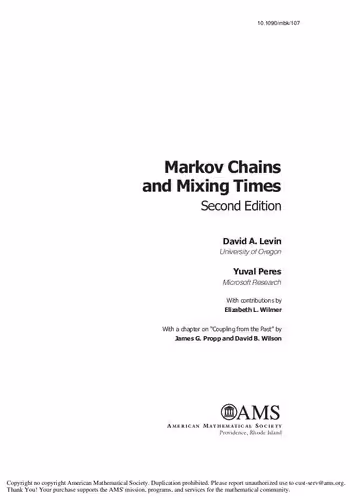 خرید و دانلود نسخه کامل کتاب Markov Chains and Mixing Times