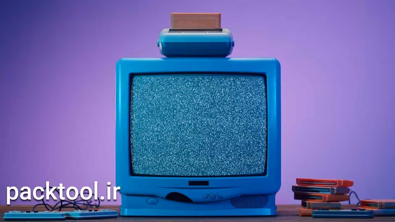 دانلود فوتیج فیلم کنسول بازی قدیمی A Vintage Games Console - پک تول