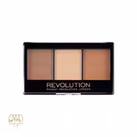 پالت سه کاره رژگونه , هایلایتر و برنزر رولوشن مدل Ultra Light/Med c04