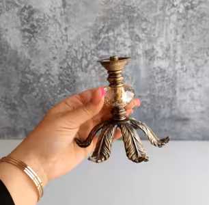 پایه ظروف شش پر کریستالی آنتیک