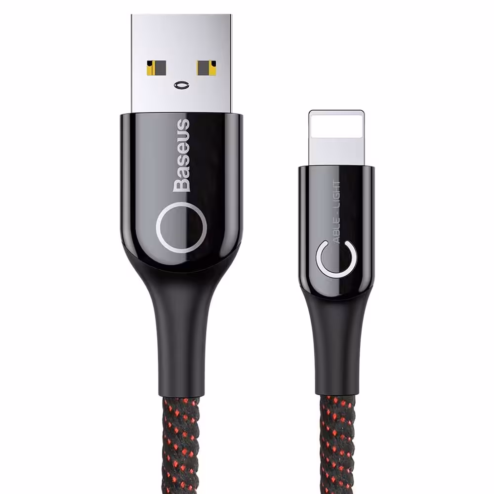 کابل USB به لایتنینگ باسئوس Baseus C-shaped Light Intelligent power-off USB to IP Cable