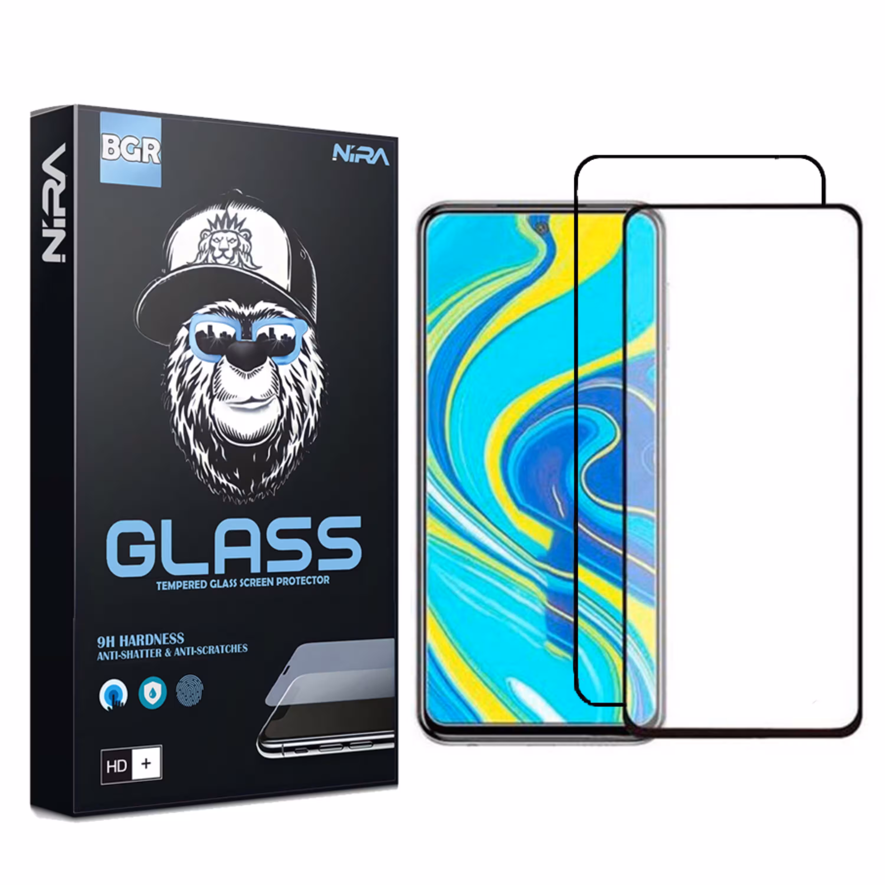 بسته دو عددی گلس سرامیکی نیرا مناسب گوشی موبایل شیاومی Note 9 Pro