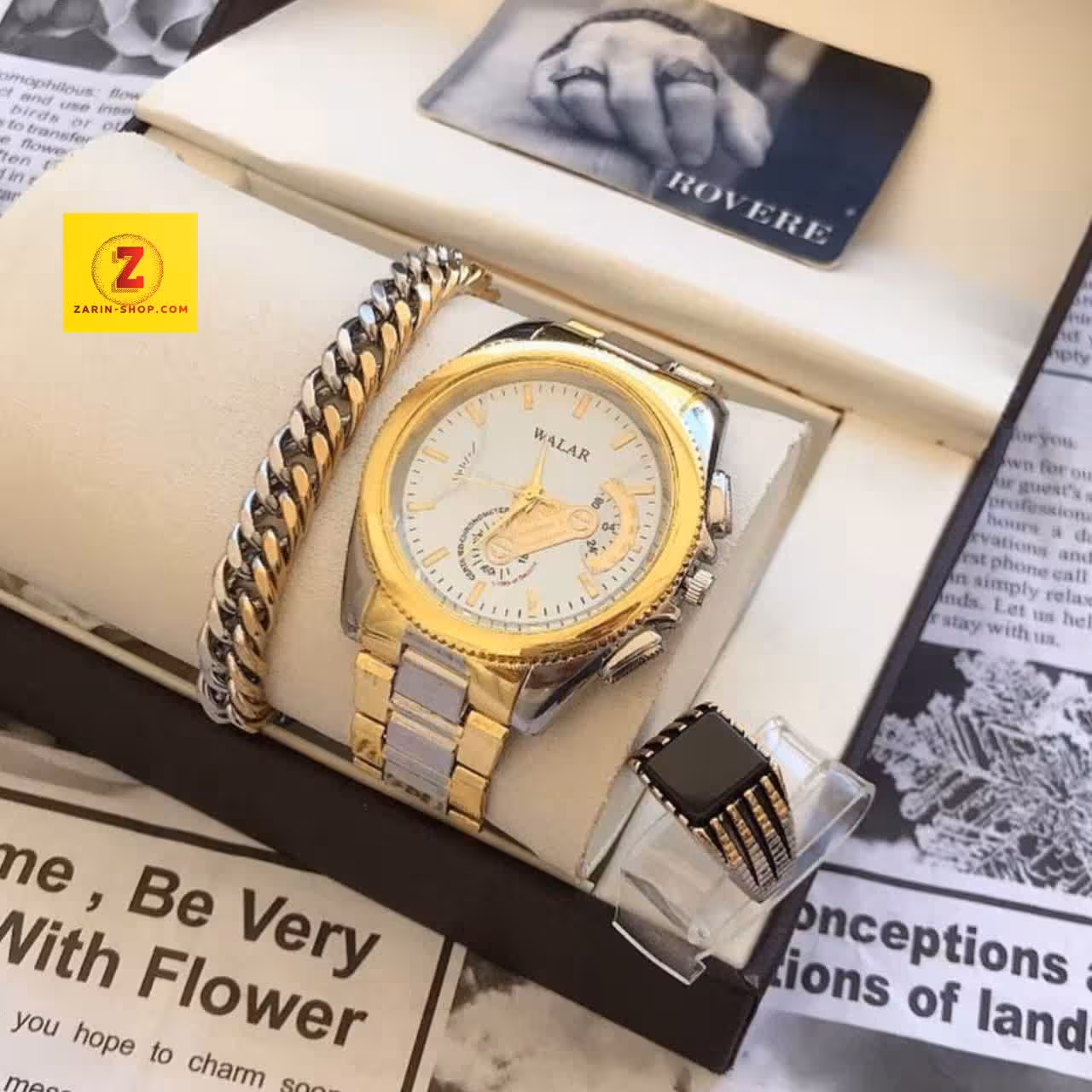 ست ساعت مردانه و دستبند و انگشتر 550660760