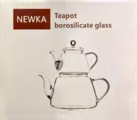 کتری و قوری صافی دار پیرکس 1300/420برند نیوکا NEWKA